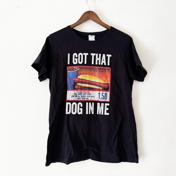 I Got That Dog In Me Costco Hot Dog Humor Graphic Tee XL Kitsch Camp Streetwear - Picture 2 of 12